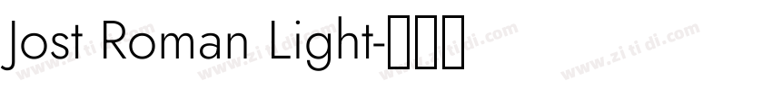 Jost Roman Light字体转换
